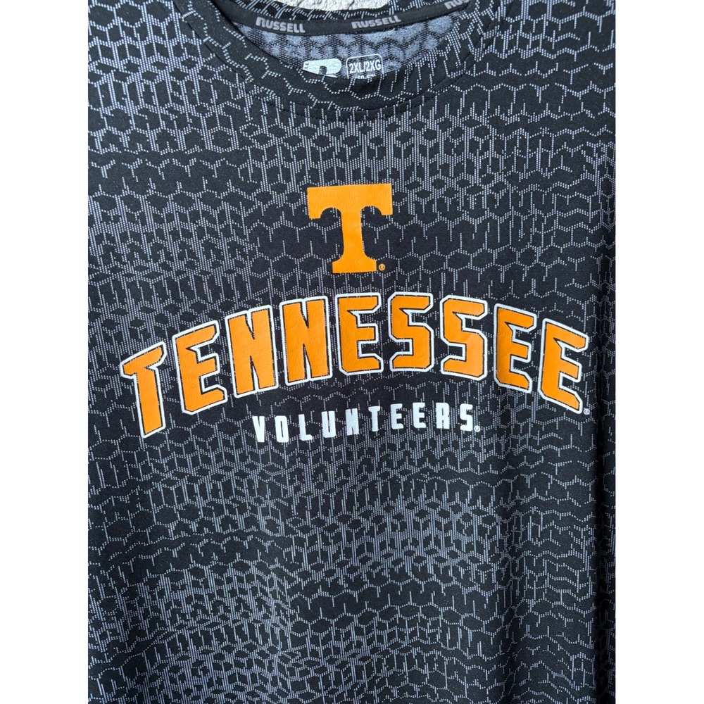 Russell Athletic Tennessee Volunteers Shirt Mens 2XL Grey Geometric NCAA Tee - Picture 2 of 6